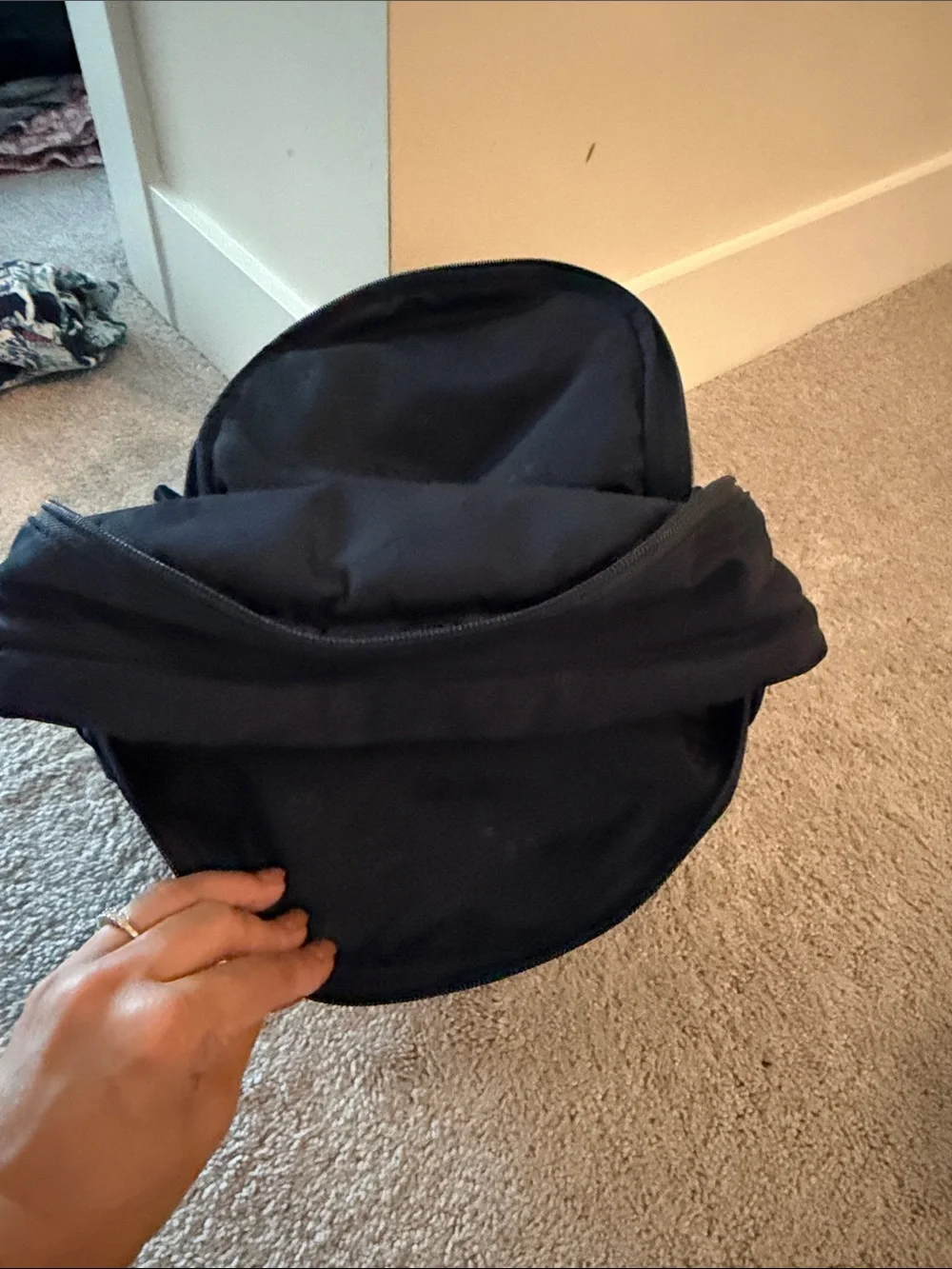 Tory Burch Black Nylon Daypack Backpack